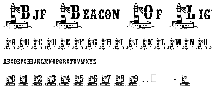 BJF Beacon of Light font